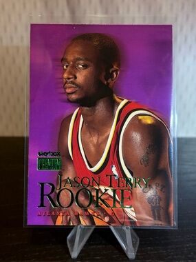 #110 Jason Terry 1999-00 SkyBox Premium Rookie Green Foil